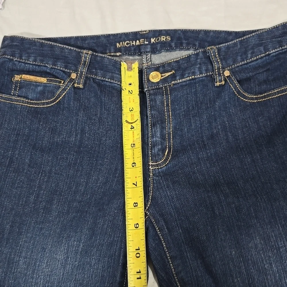Michael Kors Women’s Size 6 Denim Blue Flare Jeans Cotton Blend Dark Wash